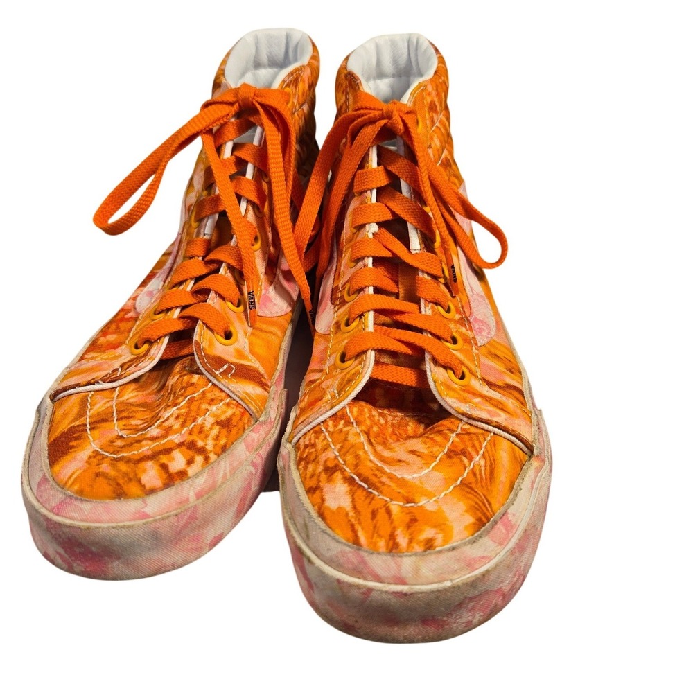 Vans x Collina‎ Strada Sk8-Hi Orange Tie Dye Print High Top Sneakers Womens 8